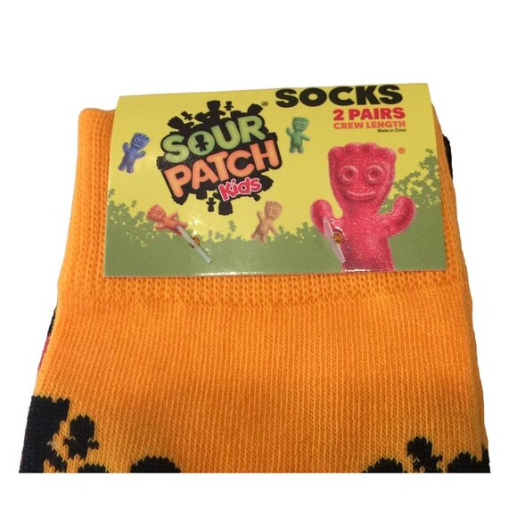 SOUR PATCH KIDS Men's Crew Socks Set of 2 Size Medium 6-10 - Picture 3 of 4